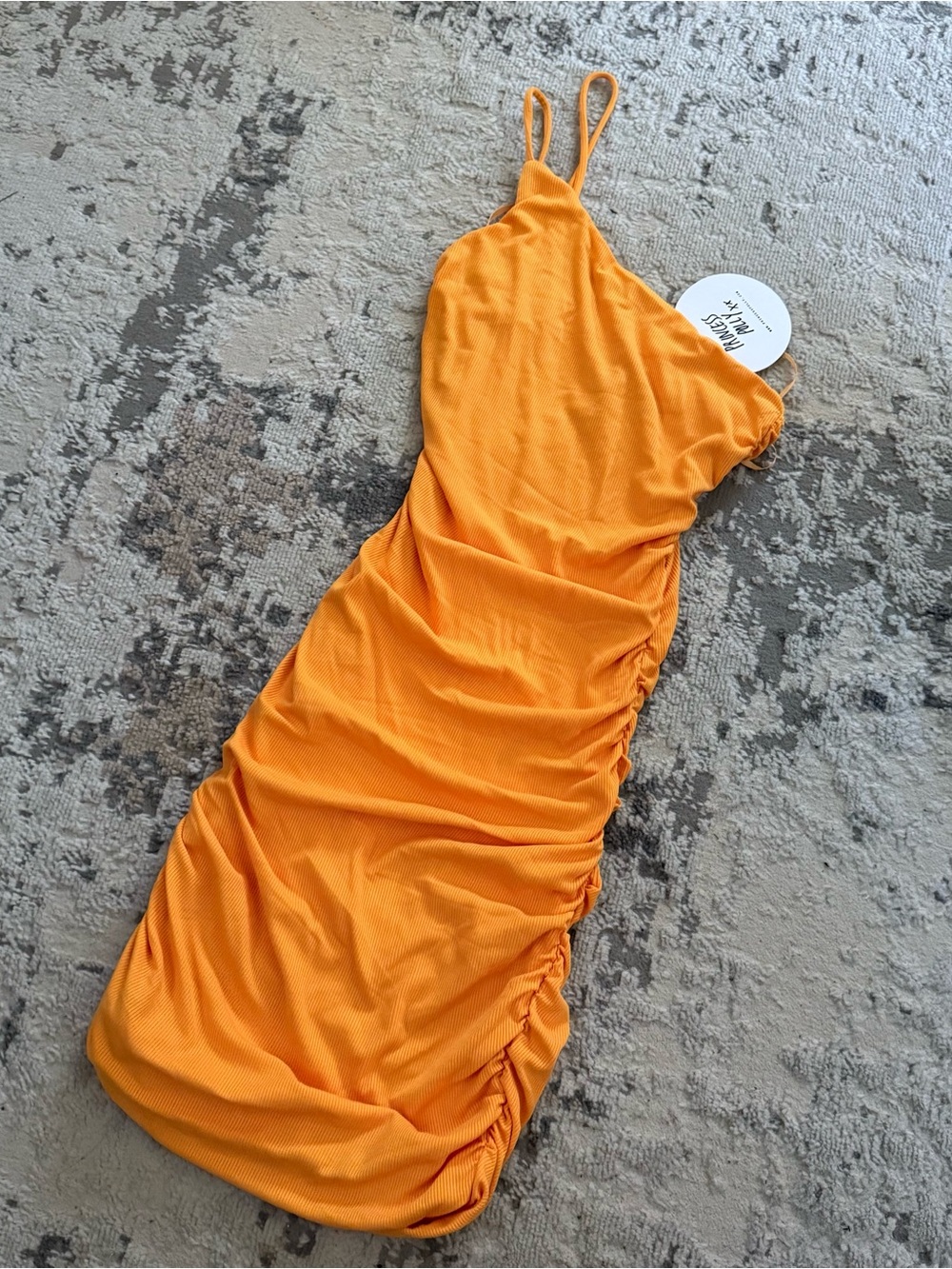 Princess Polly Orange Ruched Mini Dress